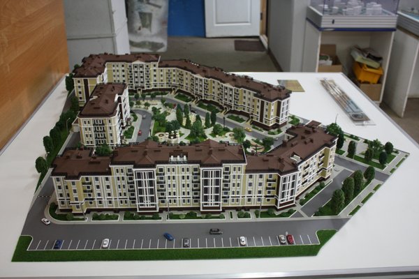 Архитектурный макет жилого комплекса